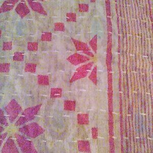 Kantha Designer Dish Towel Reversible Oversized Absorbent Cotton Handmade DT4.